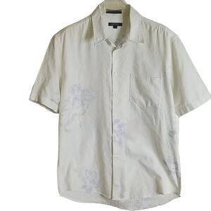 $10 Sale DKNY White with Blue Detail Button Down Shirt